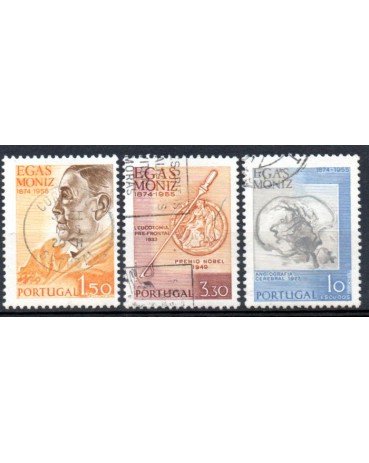 1974 Portugal - Série 1º Centenário do Nascimento do Professor Egas Moniz 36.746 Carimbado