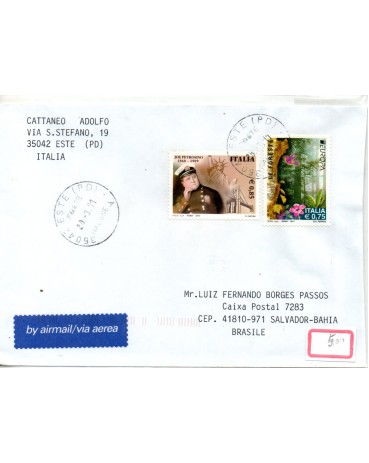 Itália 2011 Envelope com 2 selos 36.747
