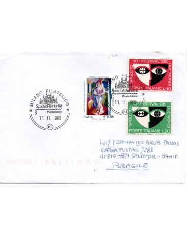 Itália 2009 Envelope com 3 selos 36.748
