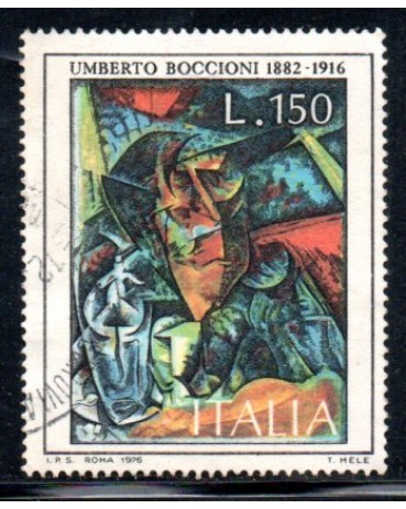 Italia 1976 Umberto Boccioni 36.807 Carimbado