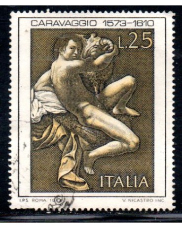 Italia 1973 Caravaggio 36.809 Carimbado