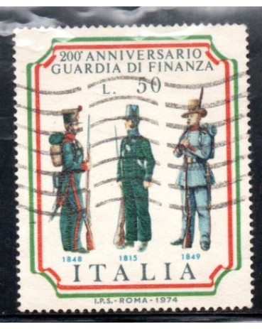 Italia 1974 200 Anos da Guardia di Finanza 36.818 Carimbado