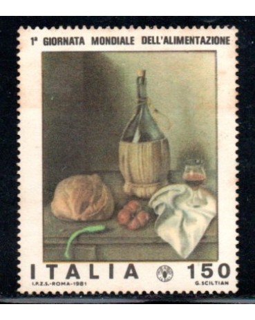 Itália 1981 1ª Giornata Mondial dell Alimentazione 36.820 Novo com marca de charneira