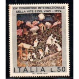 Itália 1974 XIV Congresso Internazionale Della Vite e Del Vino 36.825 Novo com goma