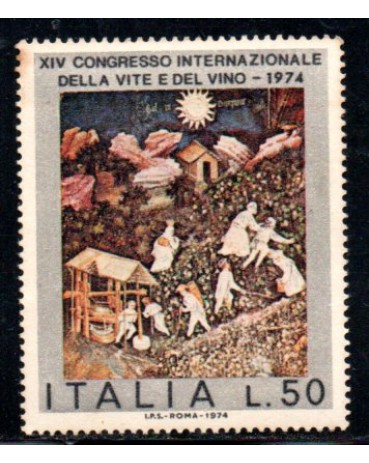 Itália 1974 XIV Congresso Internazionale Della Vite e Del Vino 36.825 Novo com goma