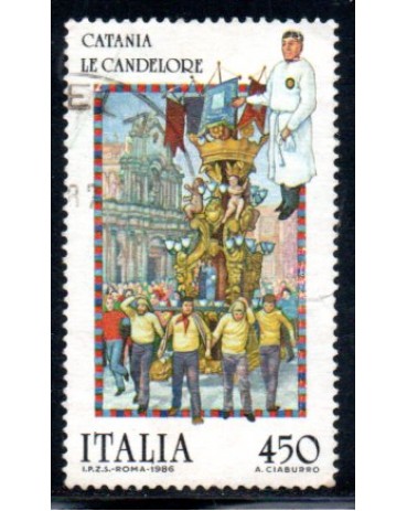 Itália 1986 Catania Le Candelore 36.834 Carimbado