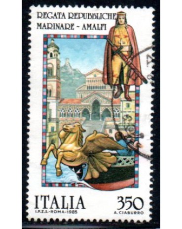 Itália 1985 Regata Repubbliche 36.838 Carimbado