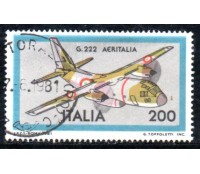 Itália 1981 Avião G.222 Aeritália 36.866 Carimbado