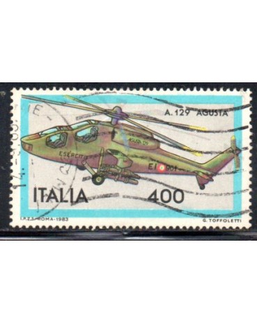 Italia 1981 Avião A.129 Augusta 36.870 Carimbado