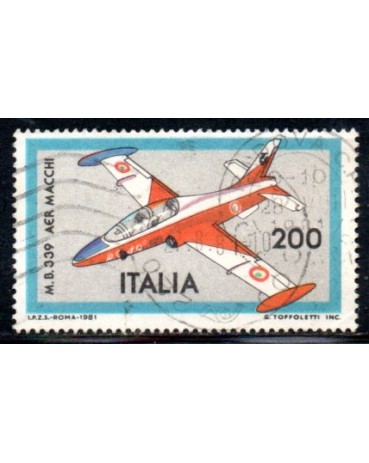 Itália 1981 Avião M.D. 339 Aer Macchi 36.871 Carimbado