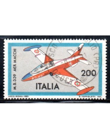 Itália 1981 Avião M.D. 339 Aer Macchi 36.872 Carimbado