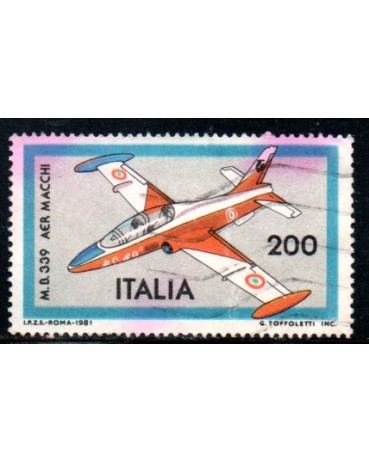 Itália 1981 Avião M.D. 339 Aer Macchi 36.873 Carimbado
