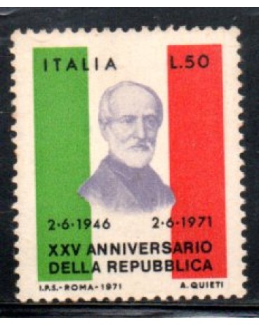 Itália 1971 XXV Aniversário da República 36.886 Mint