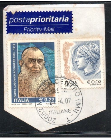 Itália 2007 Padre Lodovico Acernese 36.897 Carimbados no fragmento