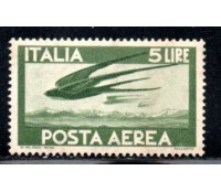 Itália 1962 Aereo 5 Liras 36.917 Novo