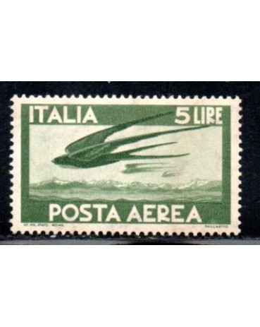Itália 1962 Aereo 5 Liras 36.917 Novo
