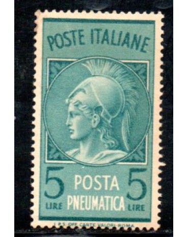 Itália 1947 Pneumática 5 Liras 36.918 Novo com goma
