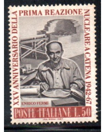 Itália 1967 25 Anos da Primeira Relação Nuclear a Catena 36.928 Mint