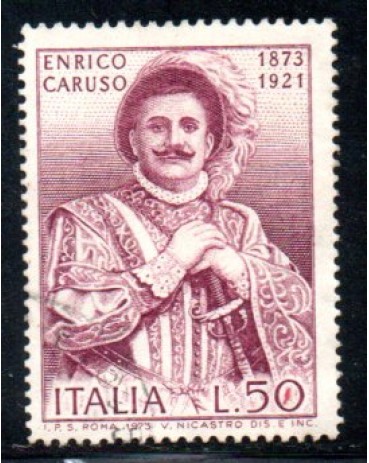 Itália 1973 Enrico Caruso 36.930 Carimbado
