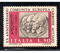 Itália 1971 20 Anos da Comunidade Europea Carbone Acciaio 36.943 Novo