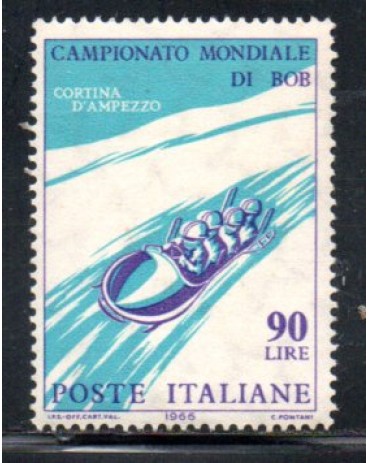 Italia 1966 Campeonato Mundial de Bob 36.946 Novo