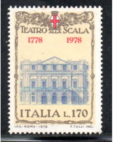 Itália 1978 Teatro Escala 36.948 Mint
