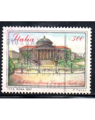 Itália 1987 Pça G.Verdi ,Palermo 36.966 Carimbado