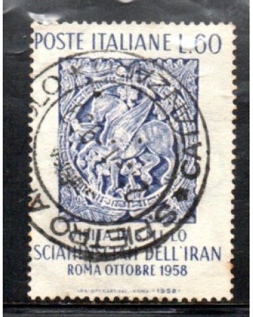 Itália 1958 Visita di S.M.J.lo do Iran 36.969 carimbado