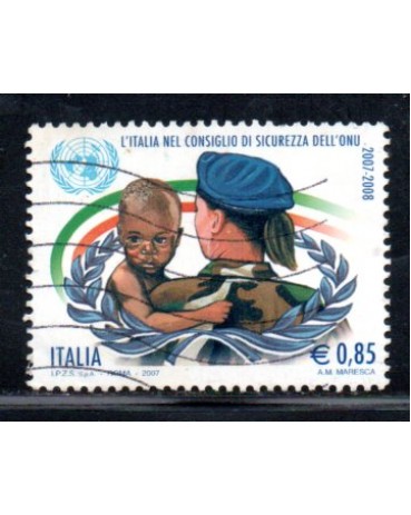 Itália 2007 Itália no Conselho de Segurança da ONU 36.978 Carimbado