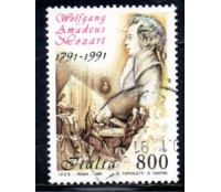 Itália 1991 Wolfgang Amadeus Mozart 36.995 Carimbado