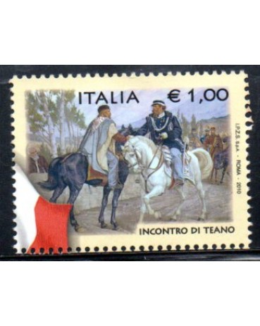 itália 2010 Encontro de Teano 37.012 Mint, 1,00 euro