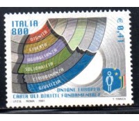 Itália 2001 União Europeia da Carta de Direitos Fundamentais 37.013, 041 euros Novo