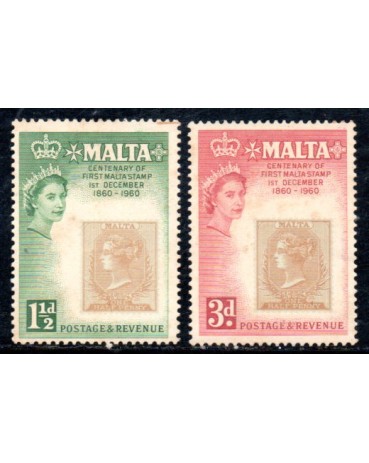 Mallta 1960 Rainha Elisabeth 37.024 Novos com goma