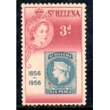 Santa Helena 1956 Rainha Elisabeth 37.025 Novo