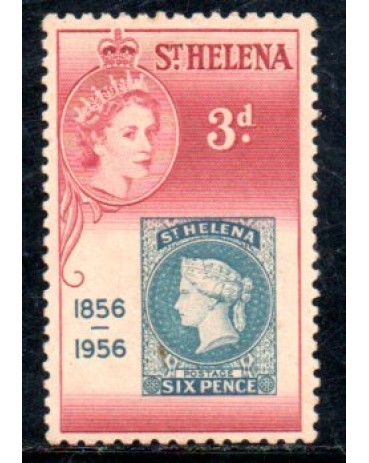 Santa Helena 1956 Rainha Elisabeth 37.025 Novo