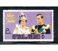 Família Real República das Maldivas 1977 Jubileu de Prata 37.029 Mint