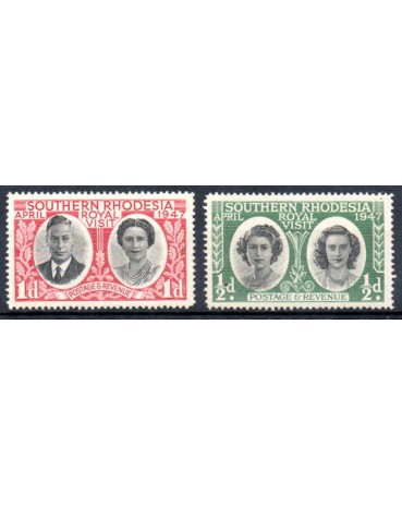 Rhodésia 1947 Rei e Raunha 37.040 Mint