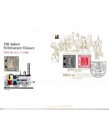 Alemanha Unificada 1999 - FDC com bloco 37.065