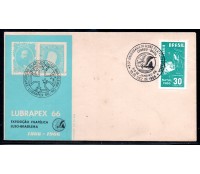 1966 FDC Lubrapex 66,Exposição Filat´lica Luso-Brasilera 1866/1966 Natal -RJ 37.066 Peça Bastante Escassa