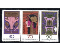 Alemanha Bundespost 1977 - 37.080 3 selos novo destacados do bloco