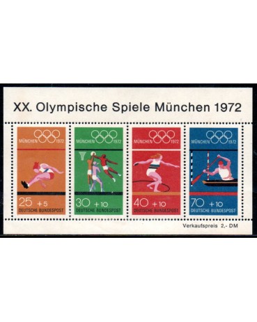 Alemanha Bundespost 1972 Olimpíada de Munique 37.081 Novo