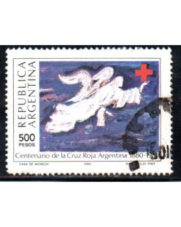 Argentina 1980 Centenário da Cruz Vermelha 37.090 Carimbado