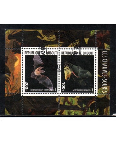 Morcegos República de Djibouti 2009 Morcegos 37.096 Carimbo CTO sem uso