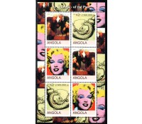 Personalidades Marylim Morroe Angola 2000 Bloco Marilyn Monroe 37.099 Mint