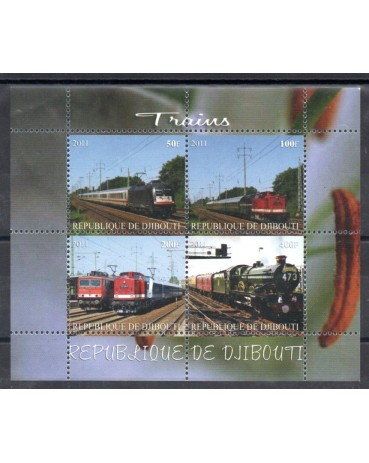 Locomotivas Djibouti  2011 Trens 37.113 Mint