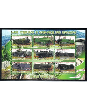 Locomotivas Djibouti 2010 Trens a Vapor do Mundo 37.125 Carimbo CTO