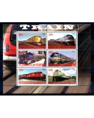 Locomotivas República do Burundi 2009 Trens 37.132 Mint