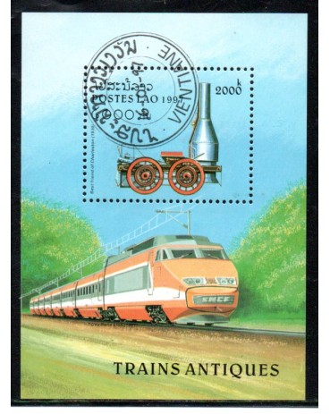 Locomotivas Laos 1997 -  37.139 Carimbo CTO