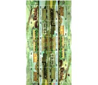 Locomotivas Indonésia 1998 Folha com 20 selos novos com goma 37.168