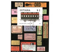 Locomotivas Guiana 1988 - 37.177 Carimbo CTO com goma